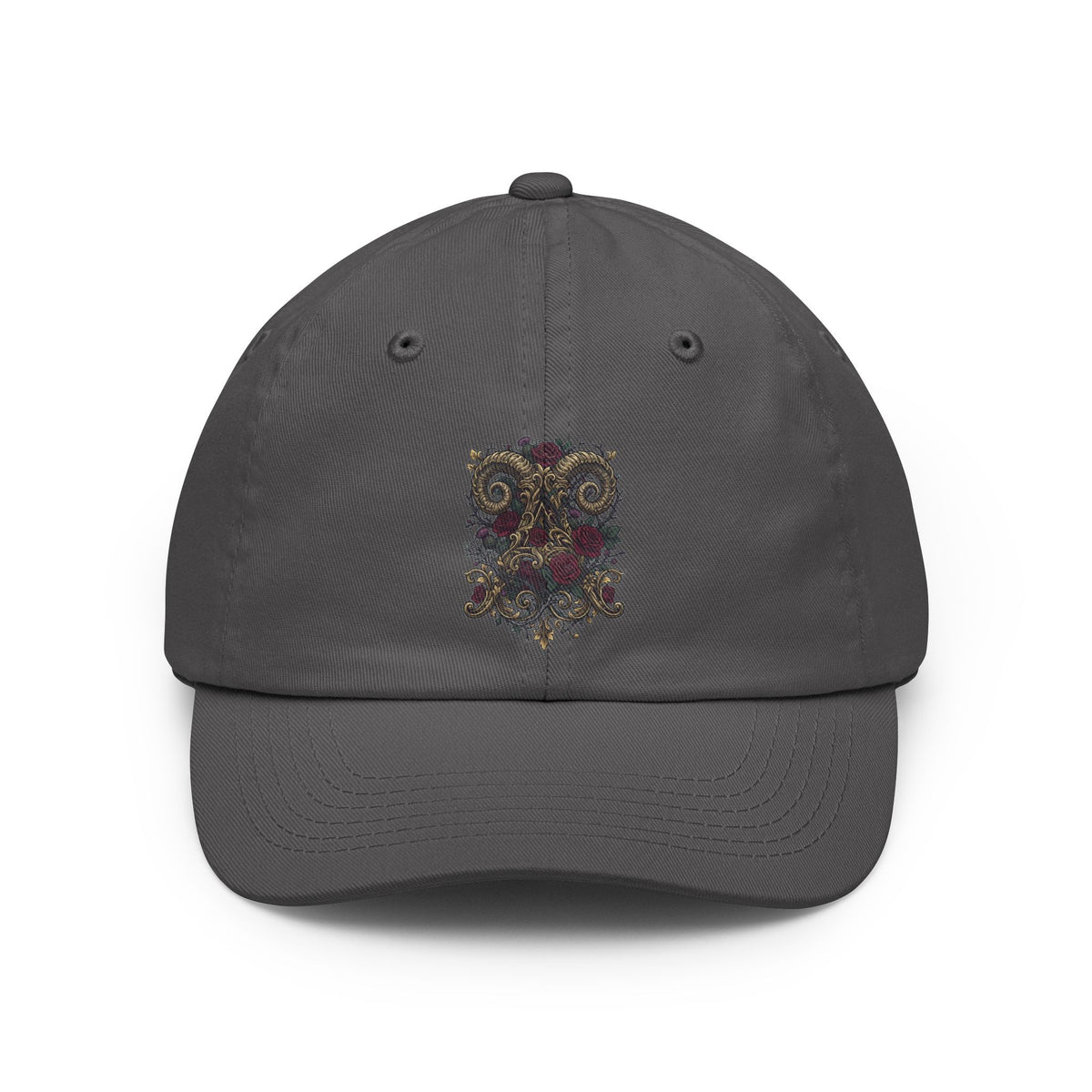 Color: Charcoal | Floral Monogram Aries Dad Hat