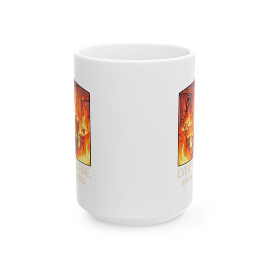 "Everything Is Okay" White Ceramic Mug