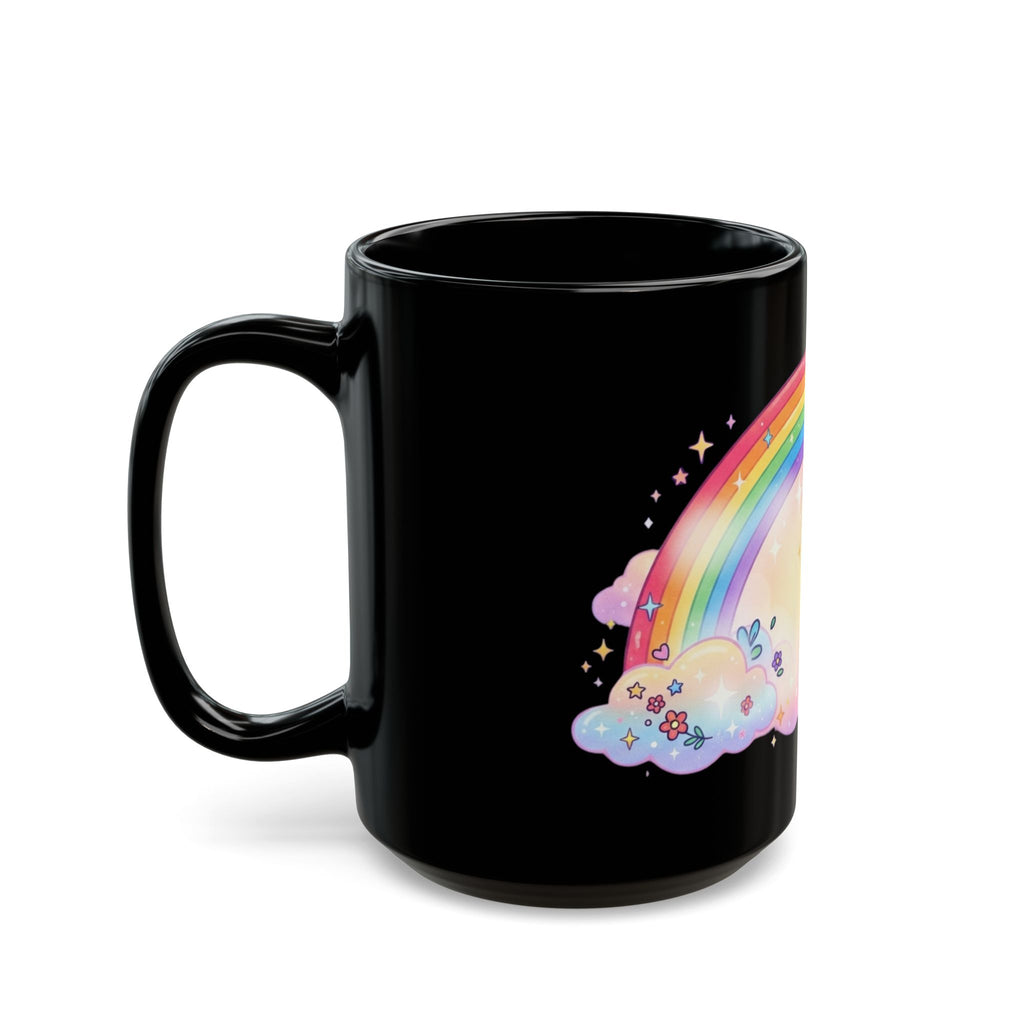 "Gay Away The Pray" Black Ceramic Mug — Graphic