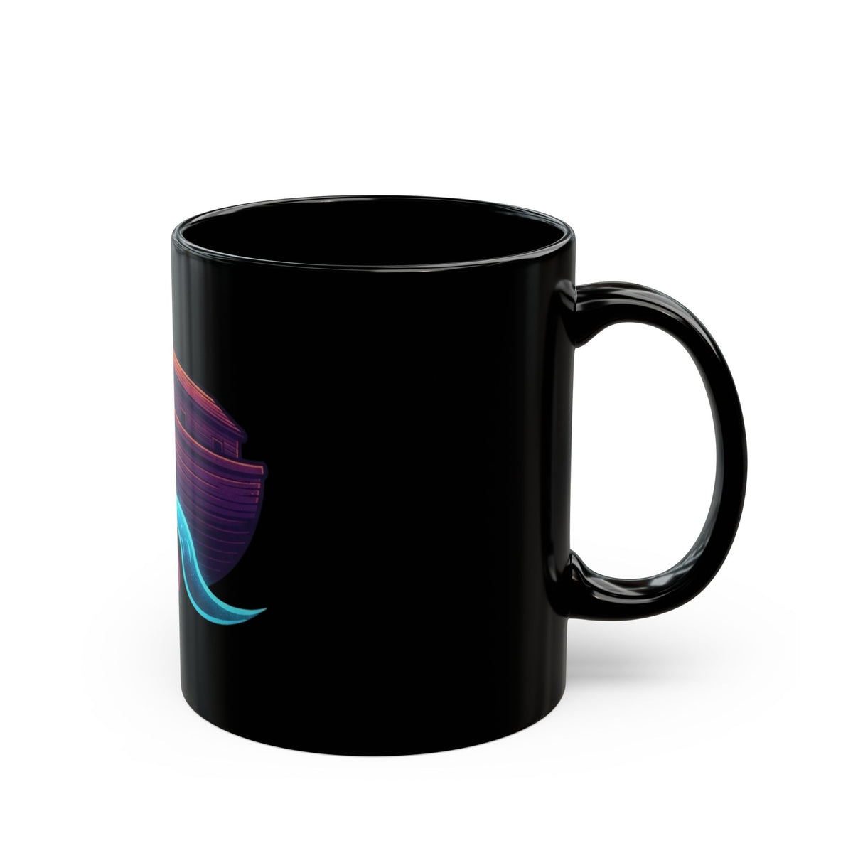 "Good Book Series Soak it Like Noah's Flood" Black Ceramic Mug — Graphic