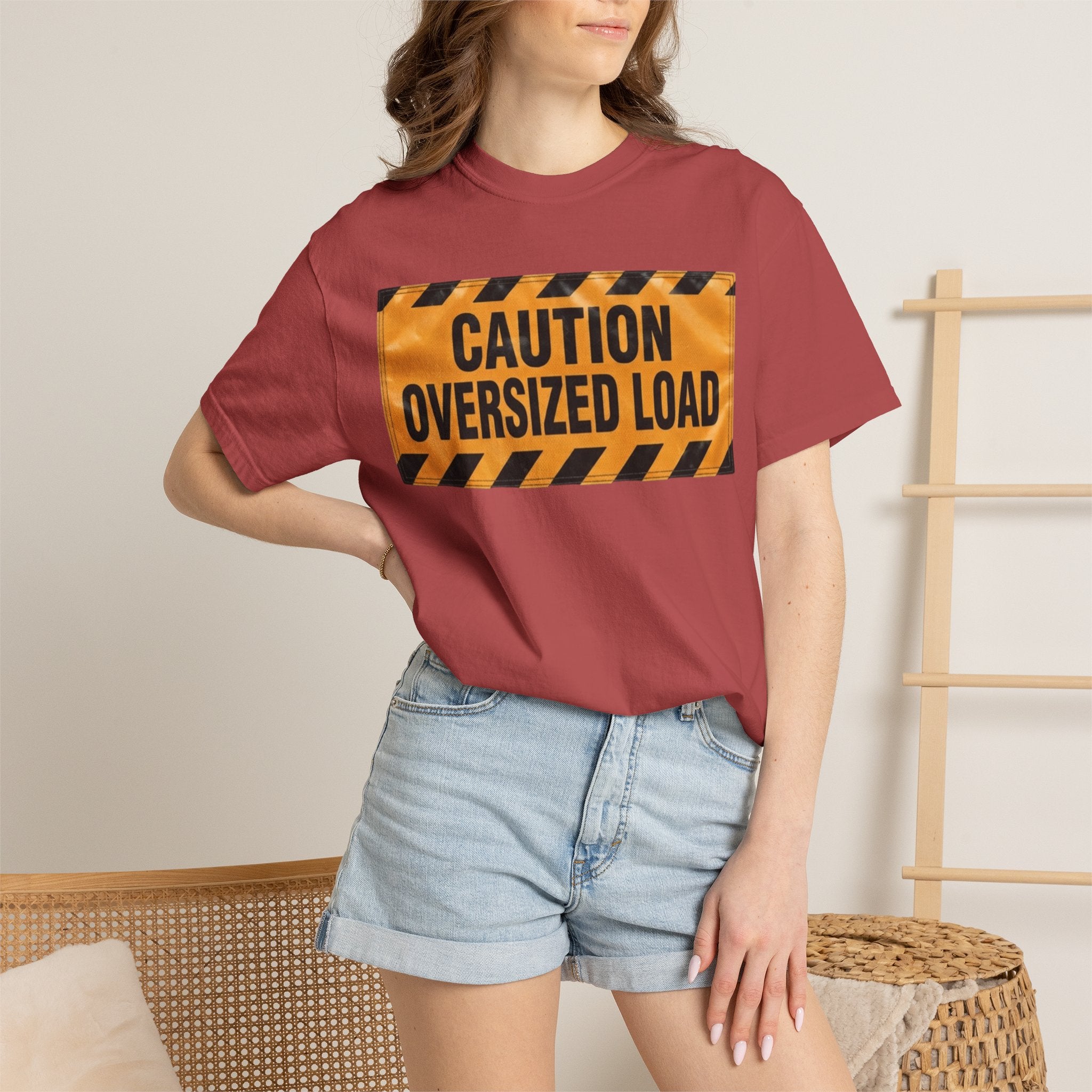 "Caution Oversized Load" Unisex Garment-Dyed Tee