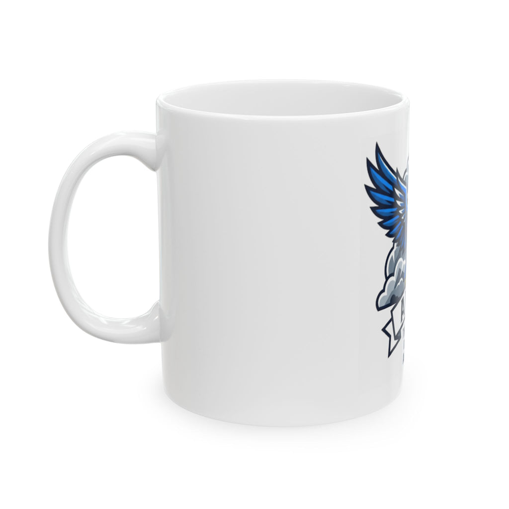 "April Legend" White Ceramic Mug