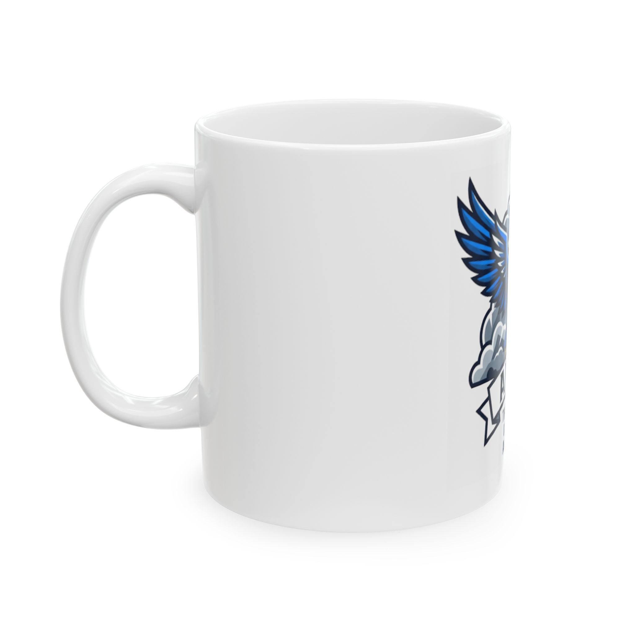 "April Legend" White Ceramic Mug