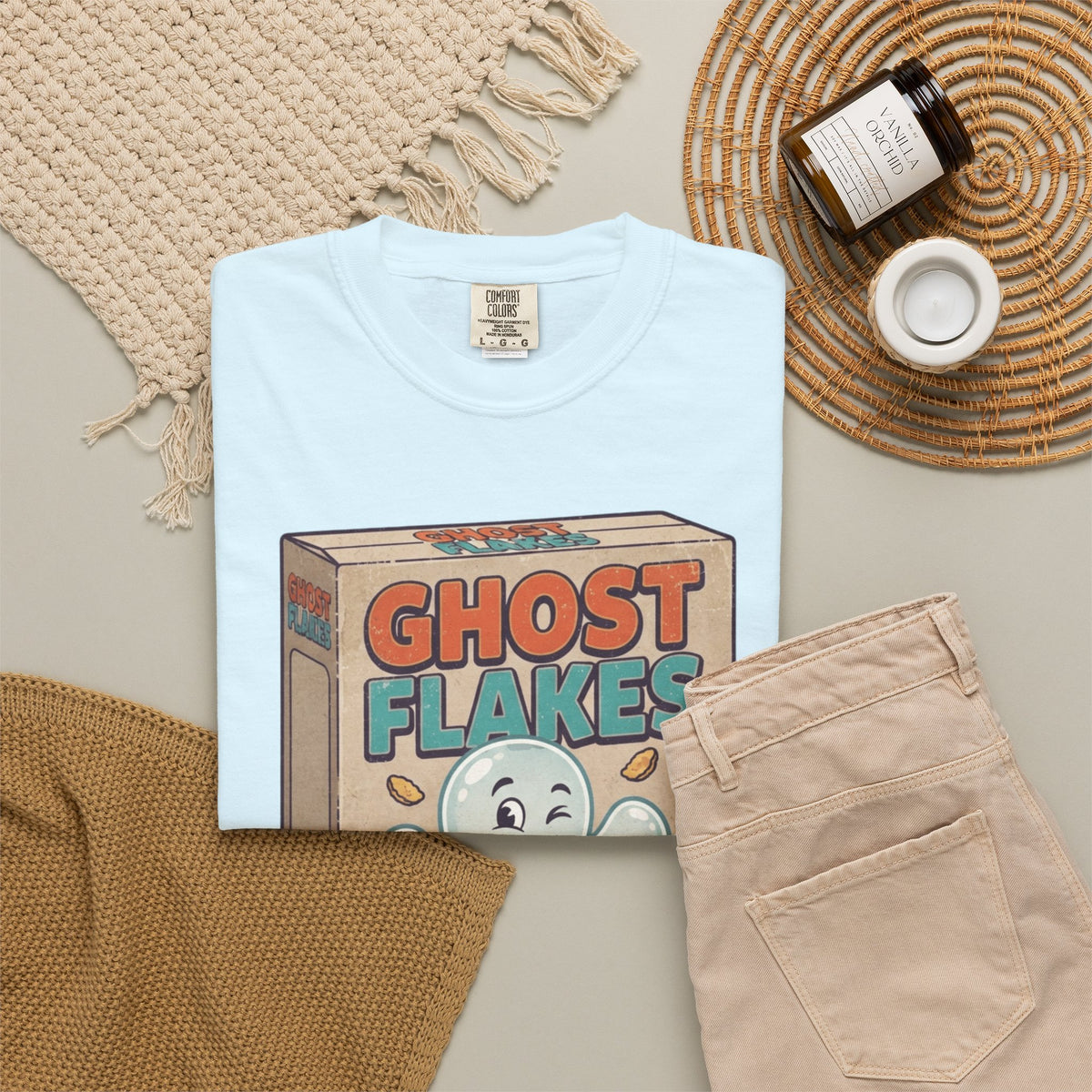 "Ghost Flakes" Unisex Garment-Dyed Tee