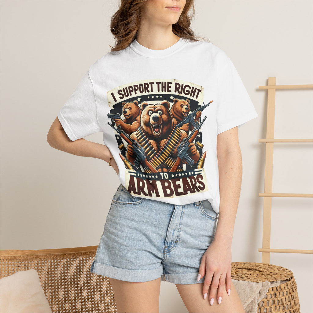 "The Right to Arm Bears (Tactical Trio)" Unisex Garment-Dyed T-shirt