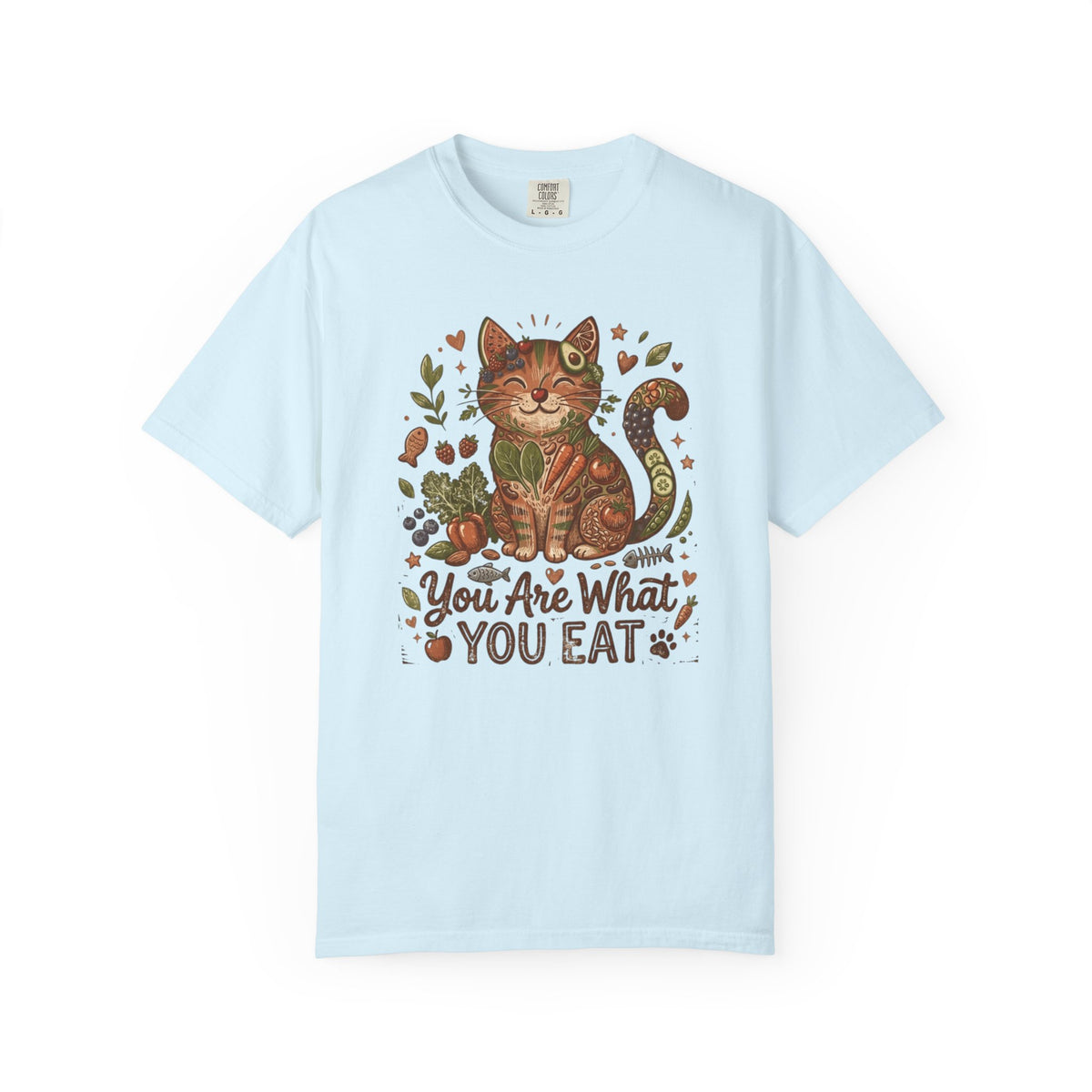 Color: Chambray | You Are What You Eat - Cat 3 Unisex Garment-Dyed T-shirt