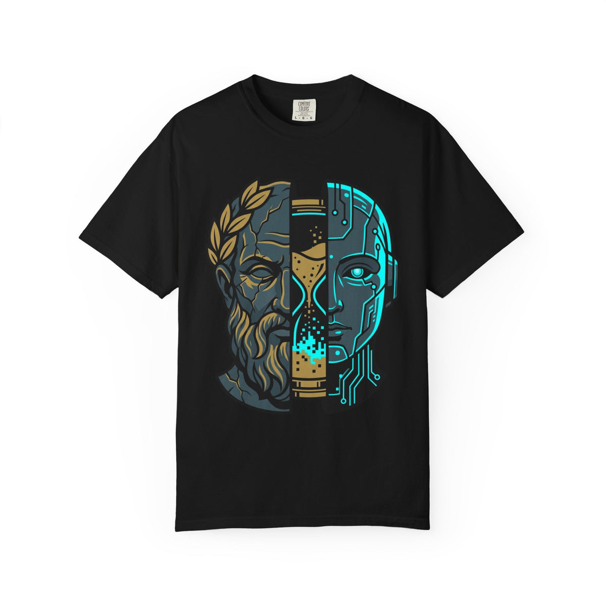 Color: Black | Time Unisex Garment-Dyed Tee