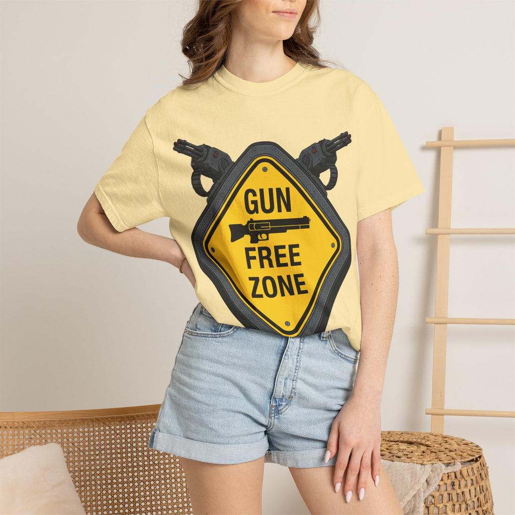 "Gun Free Zone (Heavy Metal Edition)" Unisex Garment-Dyed T-shirt