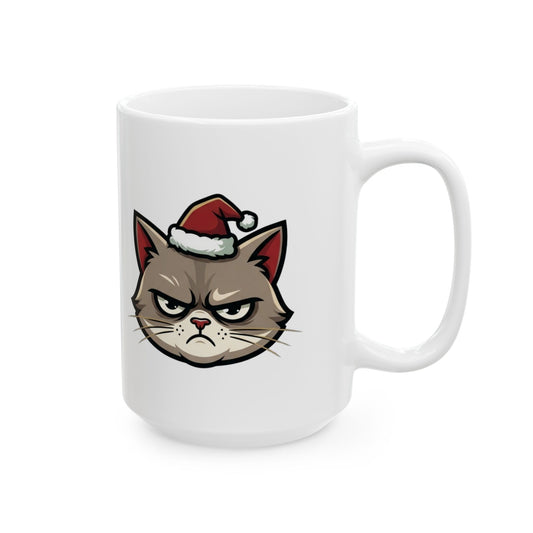 "Bah Humbug" White Ceramic Mug — Graphic