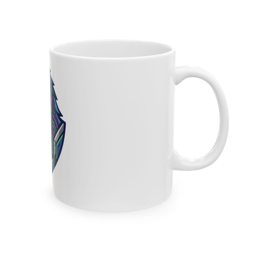 "Cyber Gorilla" White Ceramic Mug — Graphic
