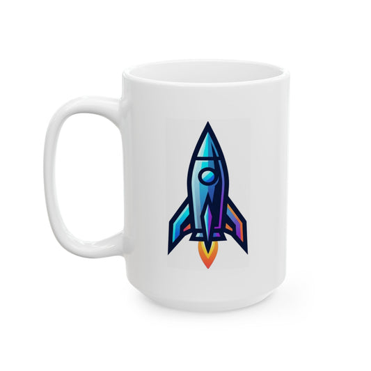 "Start The Future Is Now" White Ceramic Mug — Graphic