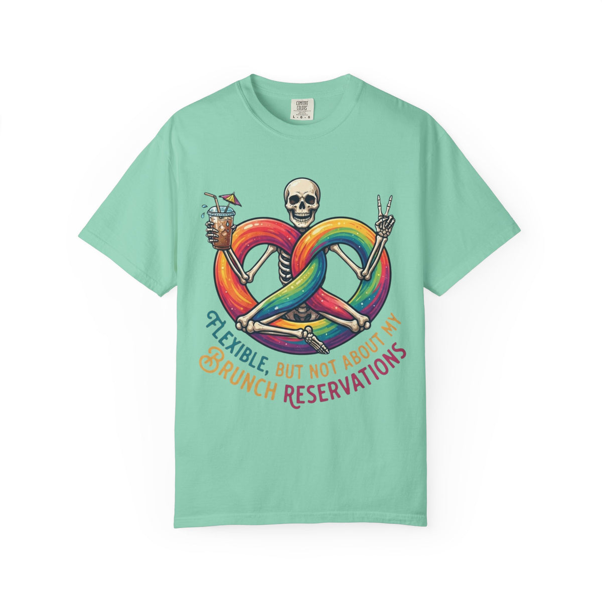 "Flexible But Not About Brunch" Unisex Garment-Dyed Tee