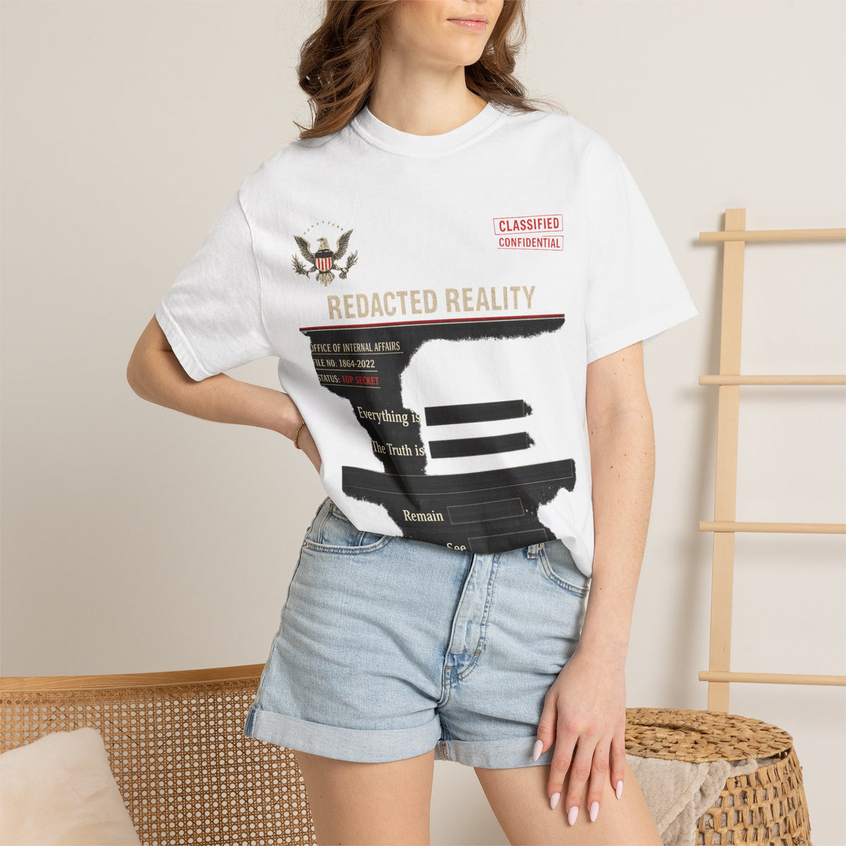 Color: White | Unfiltered & Unapologetic | Garment-Dyed Tee — AttitudeShirts