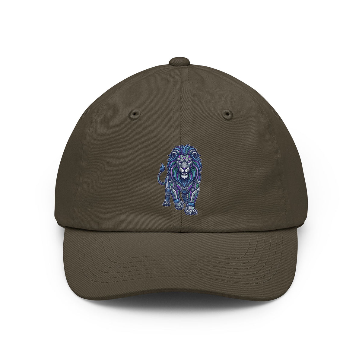 Color: Olive | Cyber Lion Dad Hat