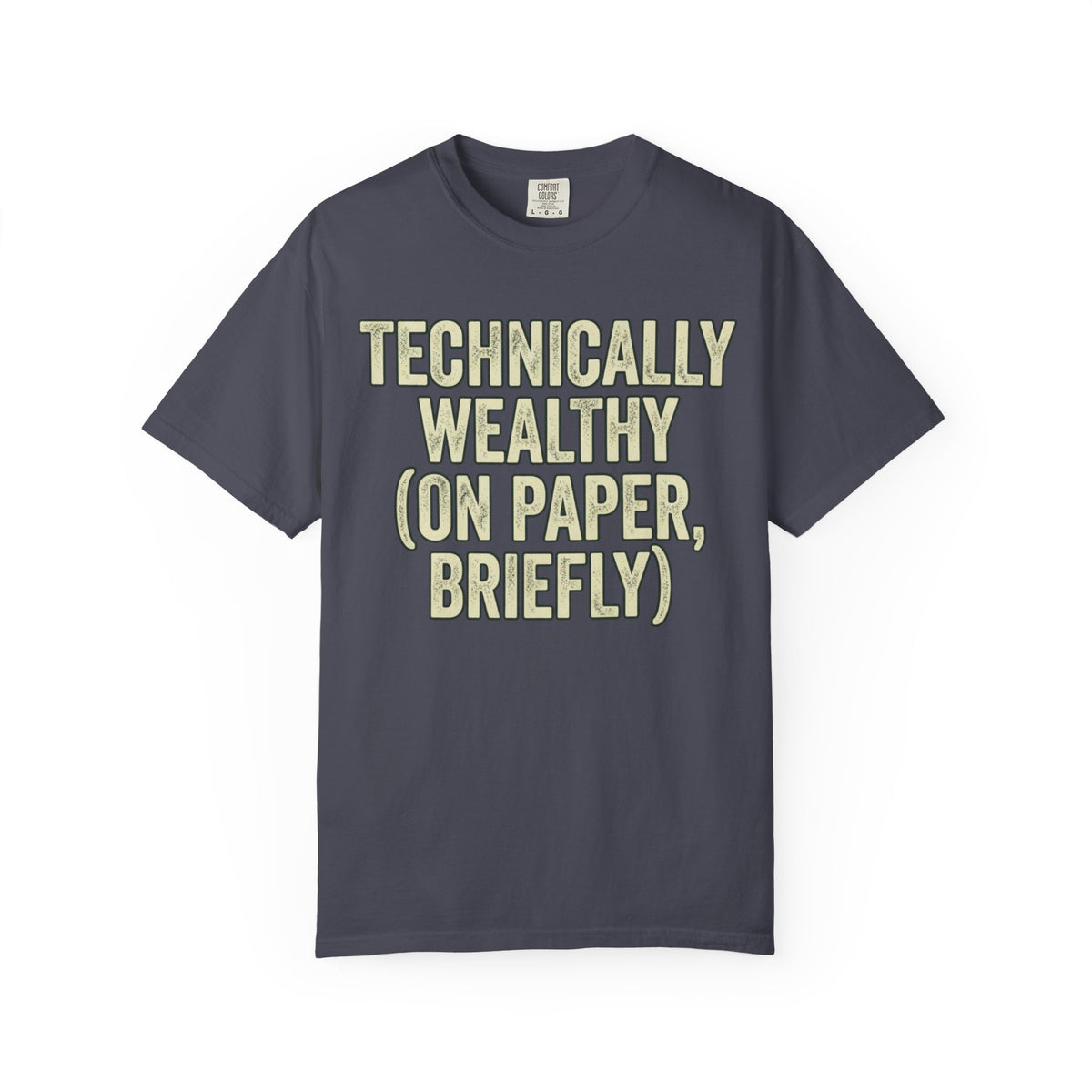 Color: Navy | Technically Wealthy Unisex Garment-Dyed Tee