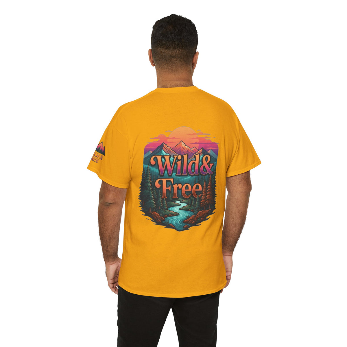 Color: Gold | Wild & Free Premium Graphic Tee