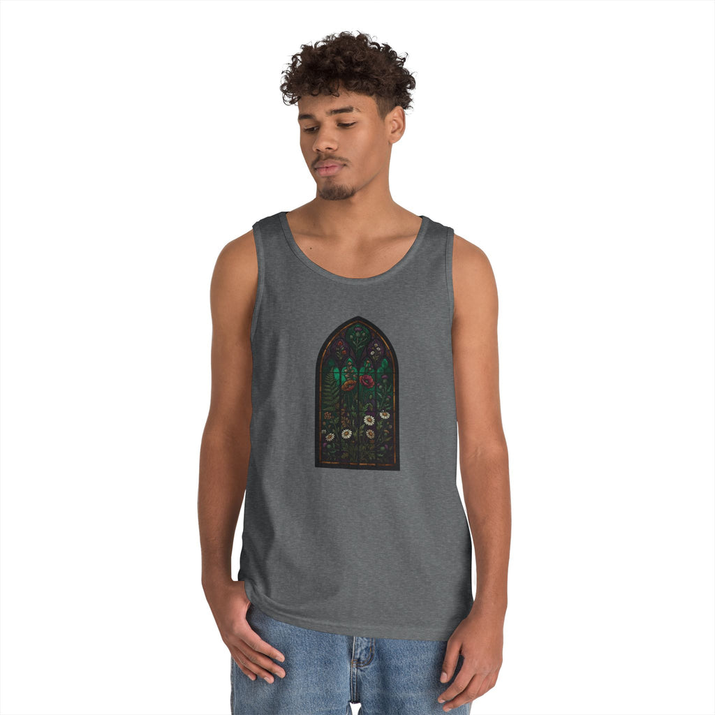 "Stained Glass Floral" Tank Top