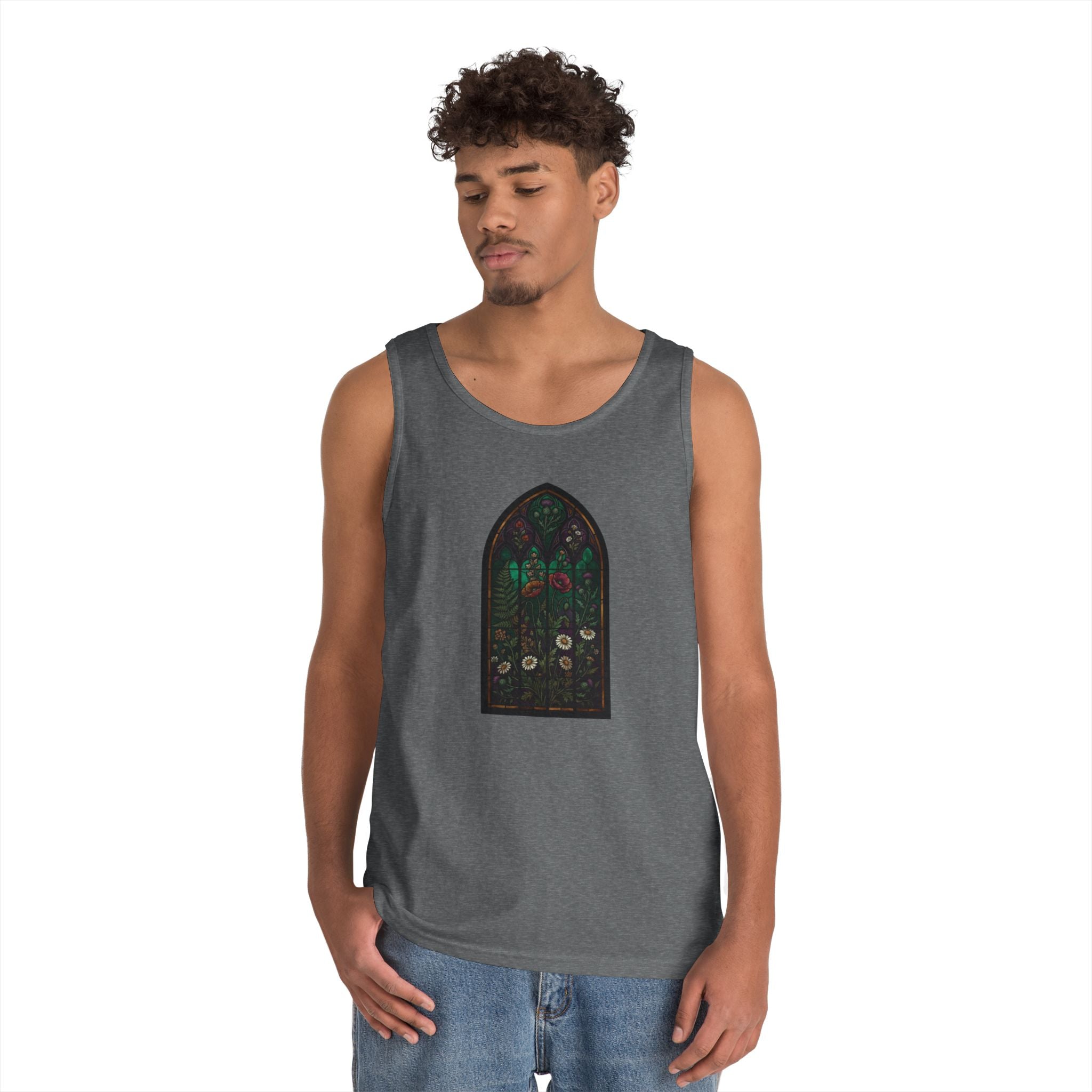 "Stained Glass Floral" Tank Top