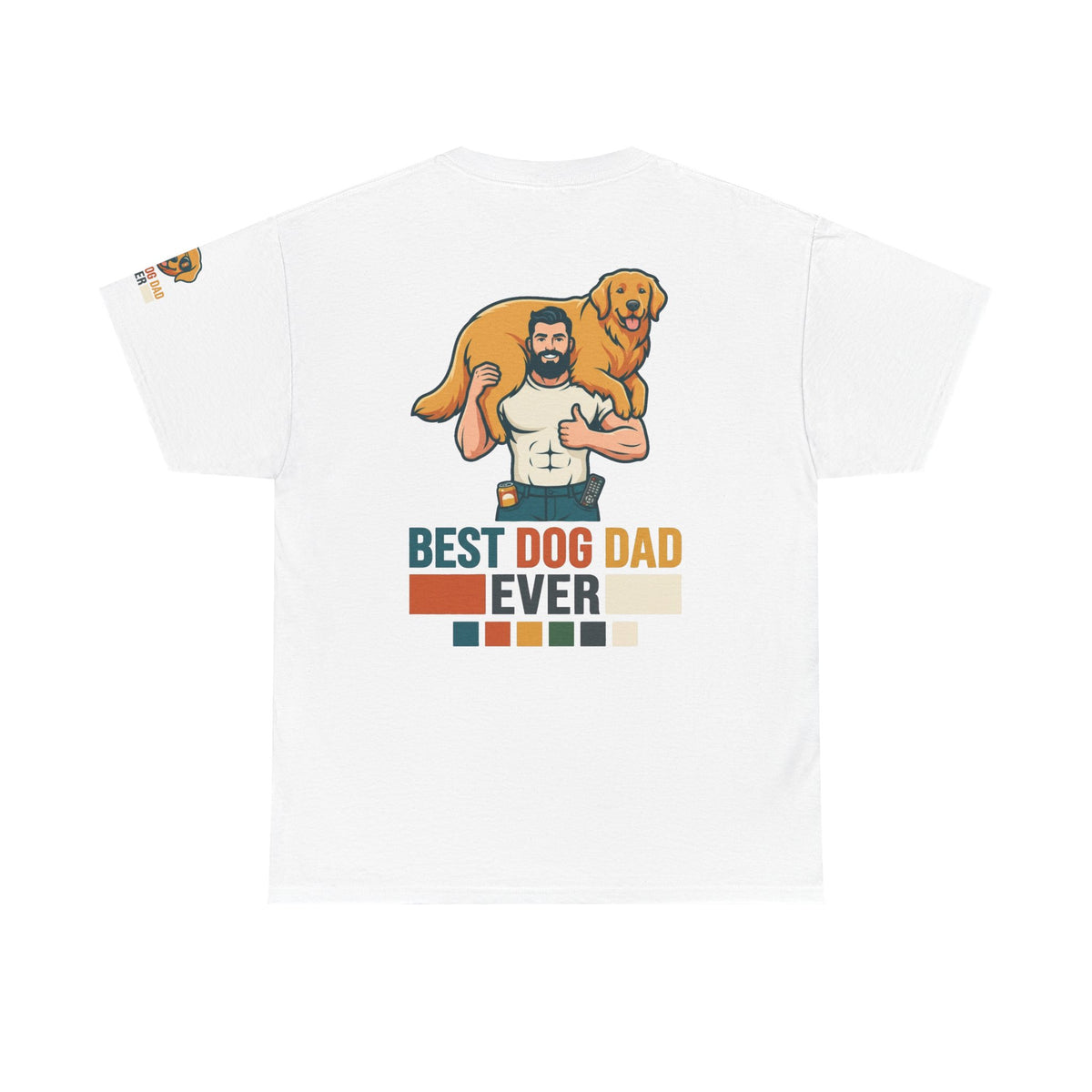 Color: White | Best Dog Dad Premium Graphic Tee
