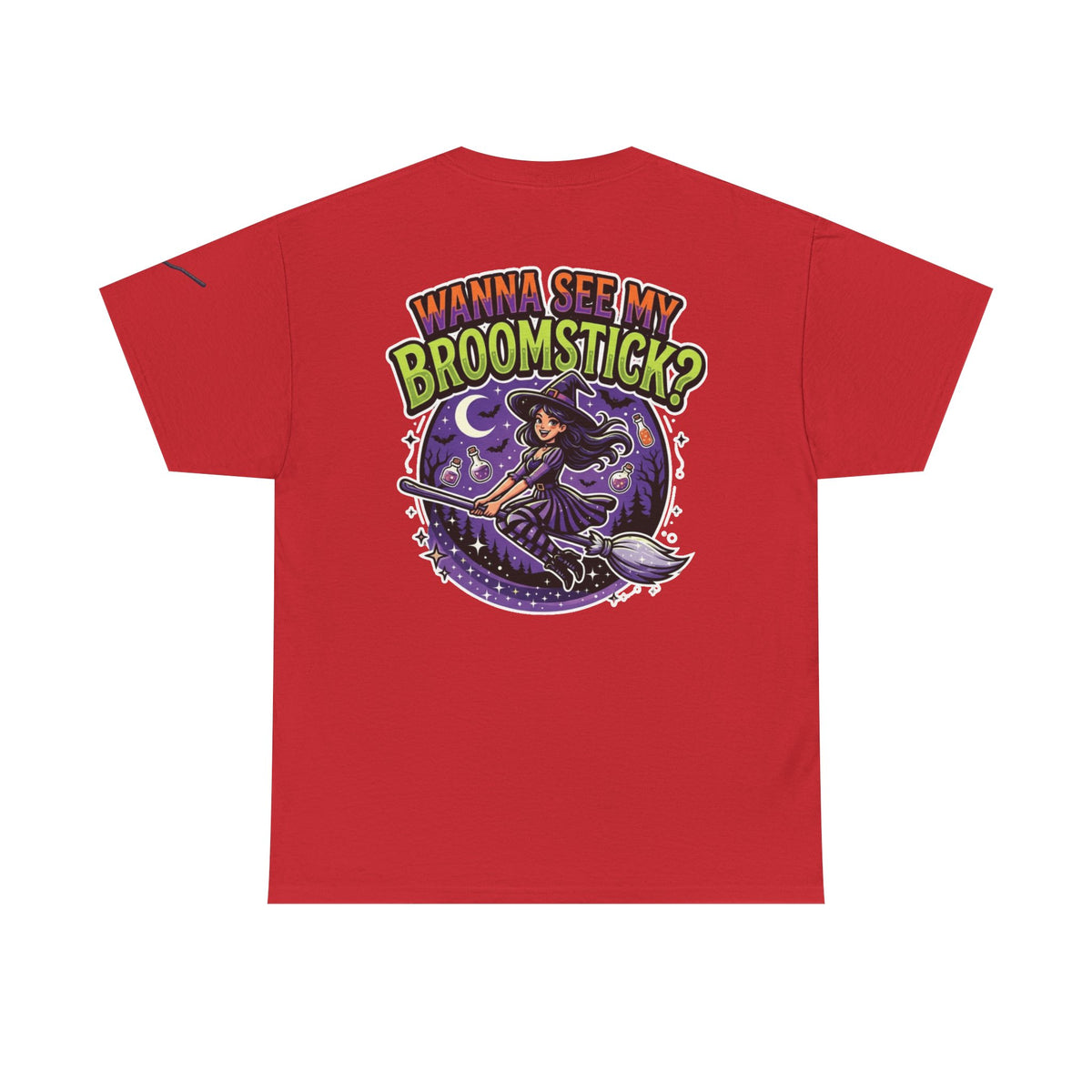 Color: Red | Wanna See My Broomstick Premium Graphic Tee