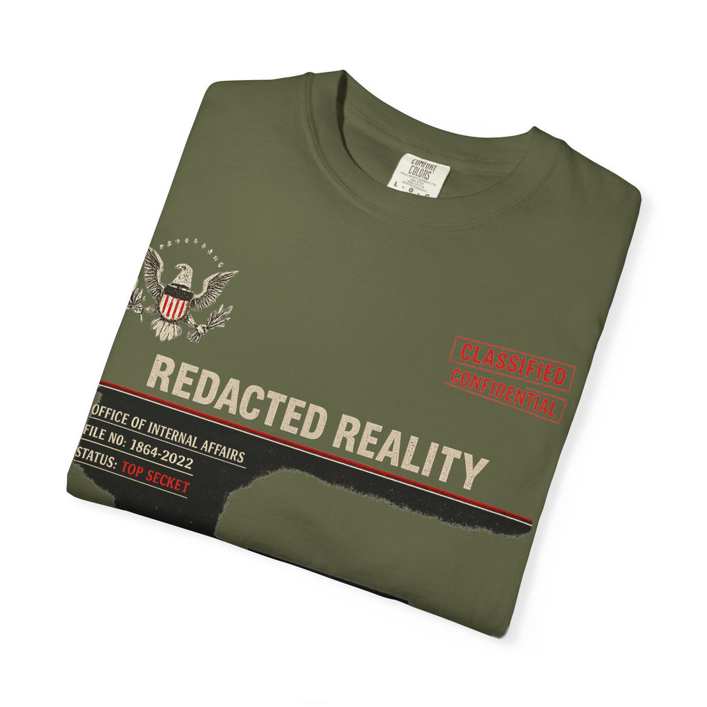"[REDACTED] for Your Protection" Unisex Garment-Dyed T-shirt