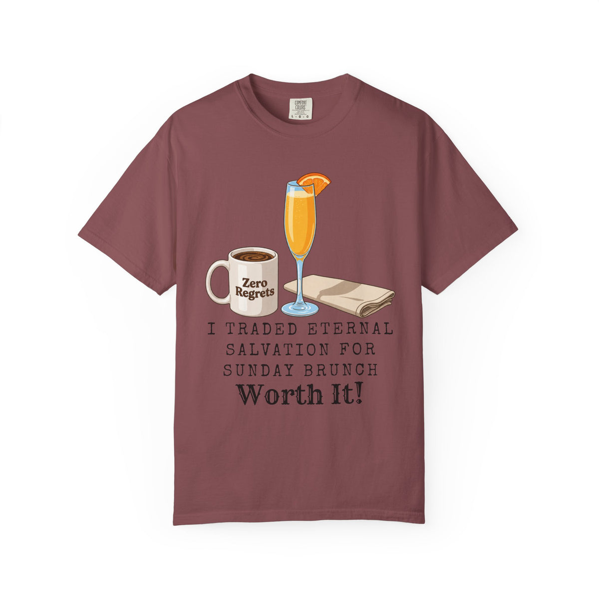 Color: Brick | Brunch So Hard | Garment-Dyed Tee — AttitudeShirts