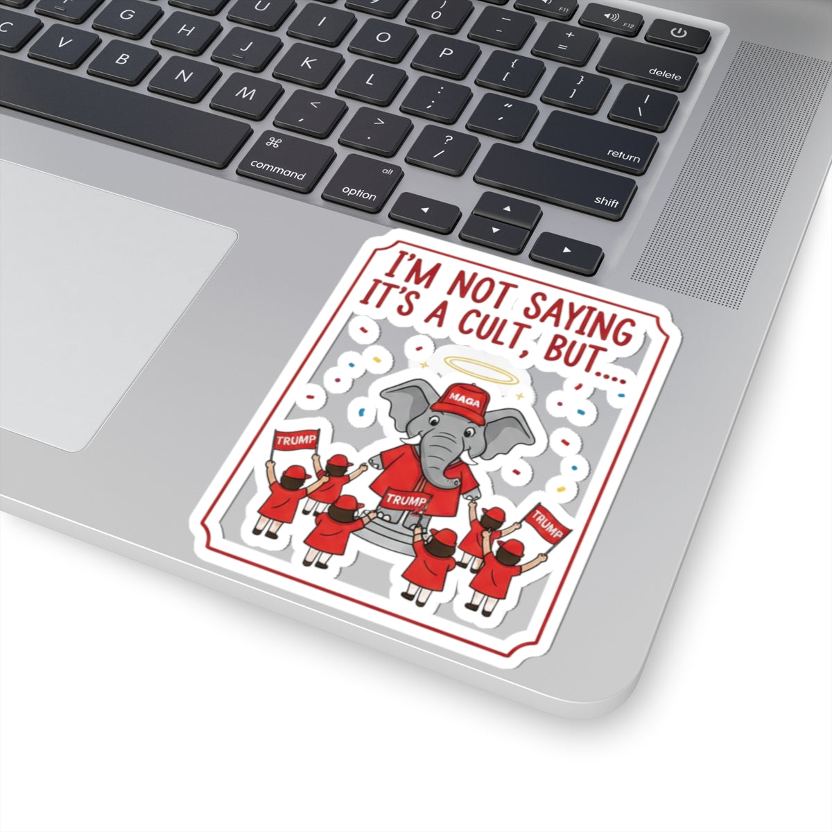 Red Hat Intervention Shirt | Kiss-Cut Sticker — AttitudeShirts