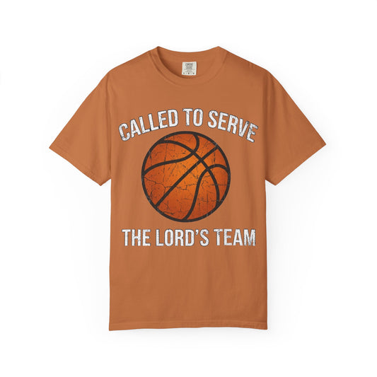 Called To Serve The Lord's Team Christian Basketball T-Shirt - Distressed Religious Sports Tee for Men and Women