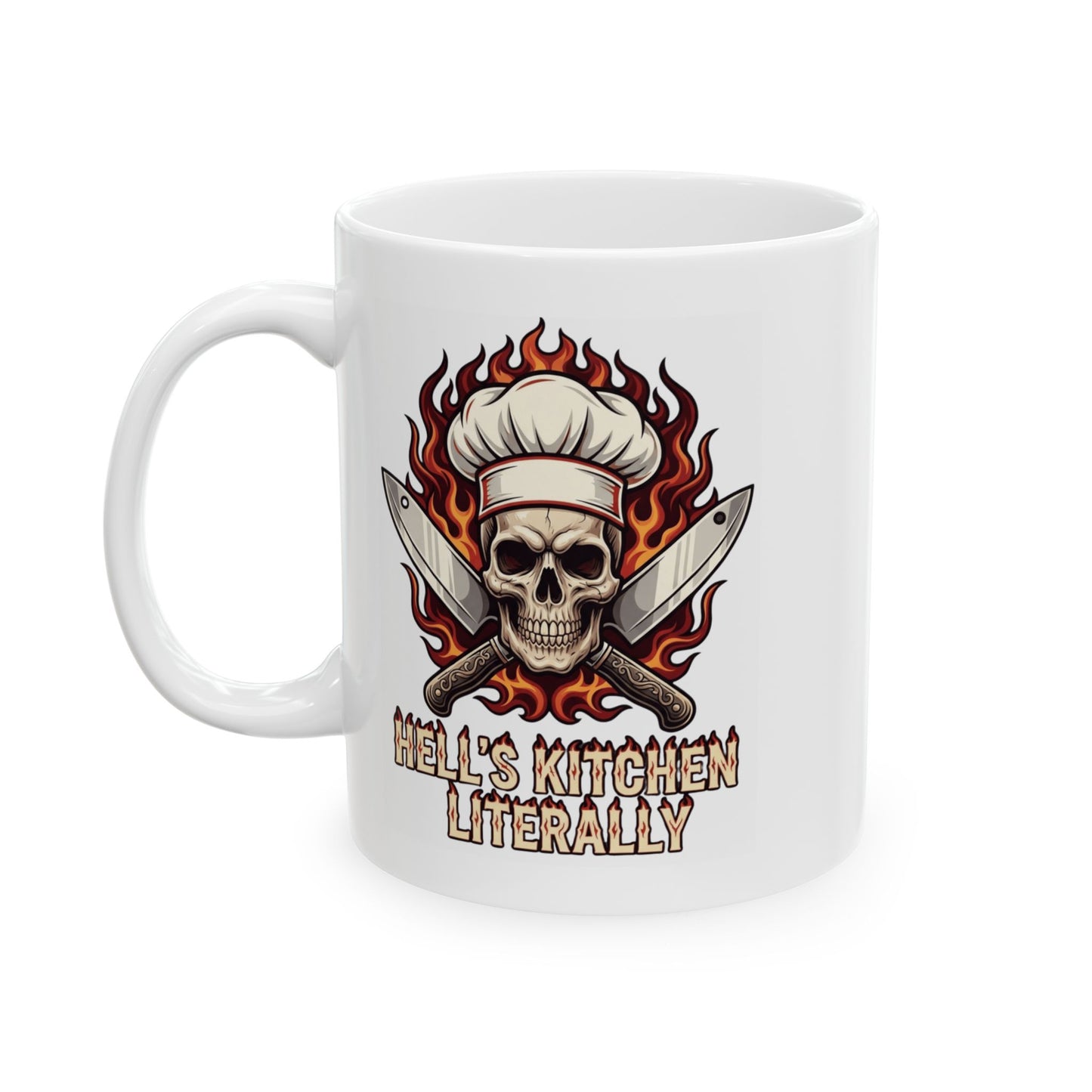 "Hell's Kitchen Literally" White Ceramic Mug