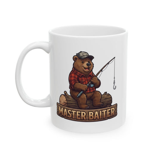 "Bear Master Baiter" White Ceramic Mug