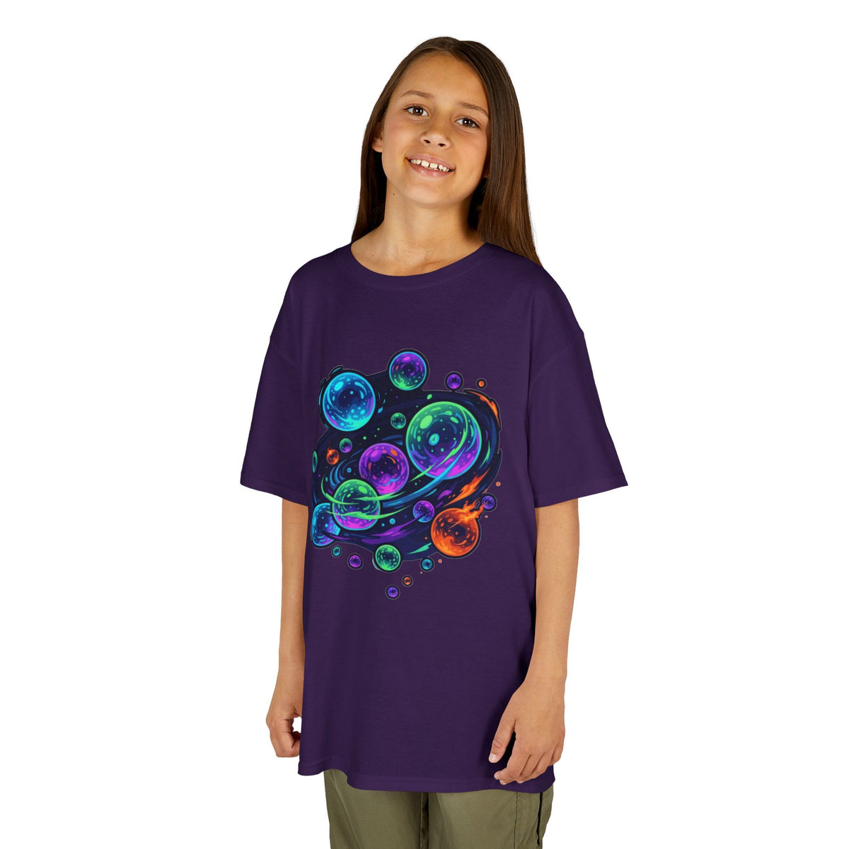 Color: Purple | MinMin Lights (Australian Folklore) Kids Tee