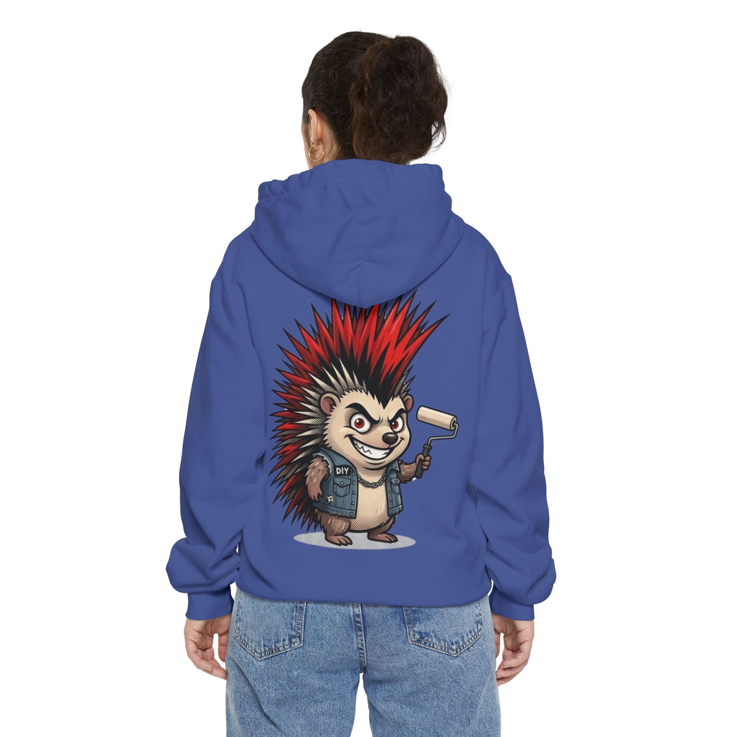 "Punkupine" Garment-Dyed Hoodie