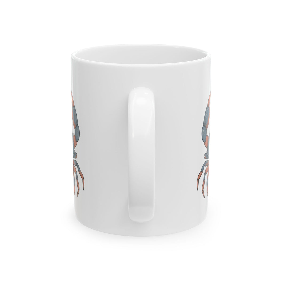 "Cancer The Moon Child Crab" White Ceramic Mug — Graphic