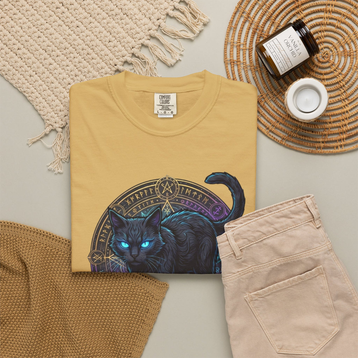 "Guardian of the Book of Shadows" Unisex Garment-Dyed Tee