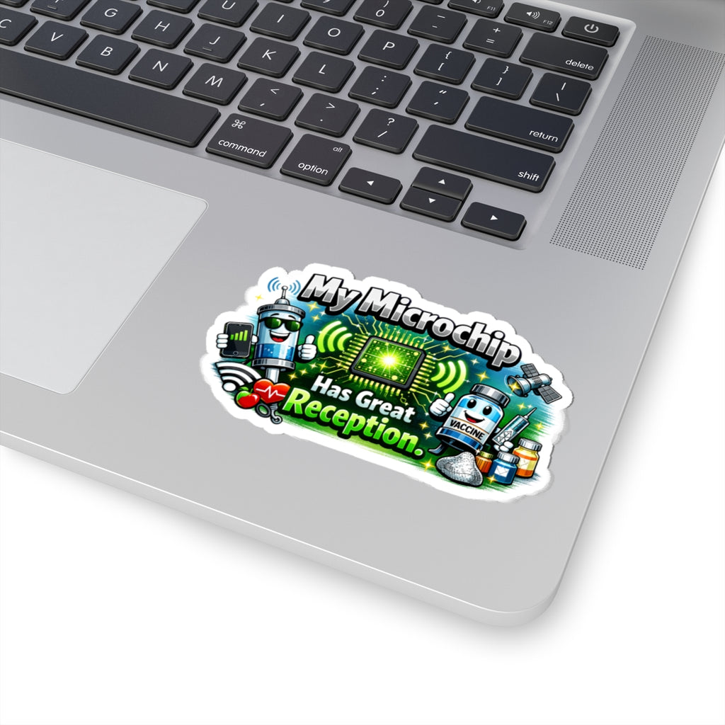 Great Reception Microchip | Kiss-Cut Sticker — AttitudeShirts
