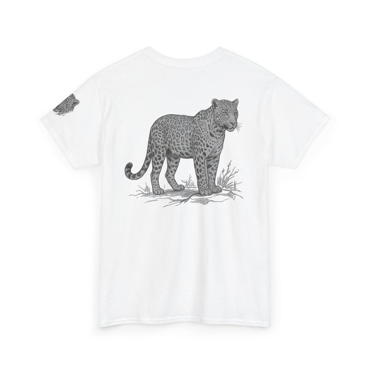 "Pencil Sketch Art Leopard" Premium Graphic Tee