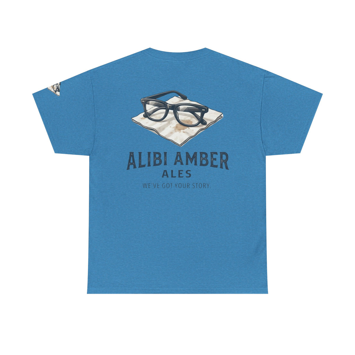 Color: Heather Sapphire | Alibi Amber Ales Premium Graphic Tee