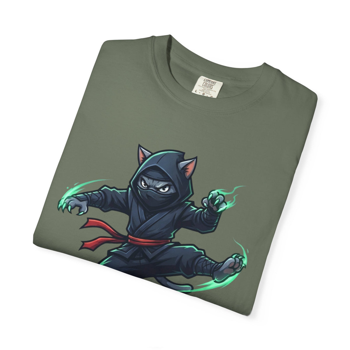 "Ninja Cat Credible" Unisex Garment-Dyed Tee
