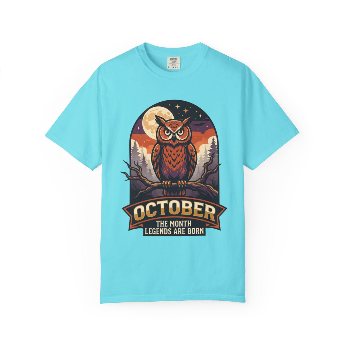 Color: Lagoon Blue | October Legend Unisex Garment-Dyed Tee
