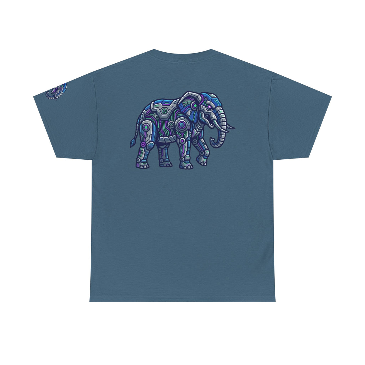 Color: Indigo Blue | Cyber Elephant Premium Graphic Tee