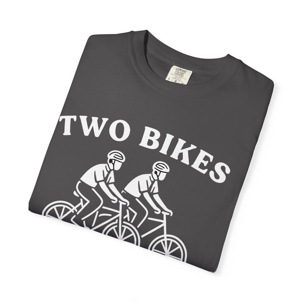 "Two Bikes, One Message" Unisex Garment-Dyed T-shirt
