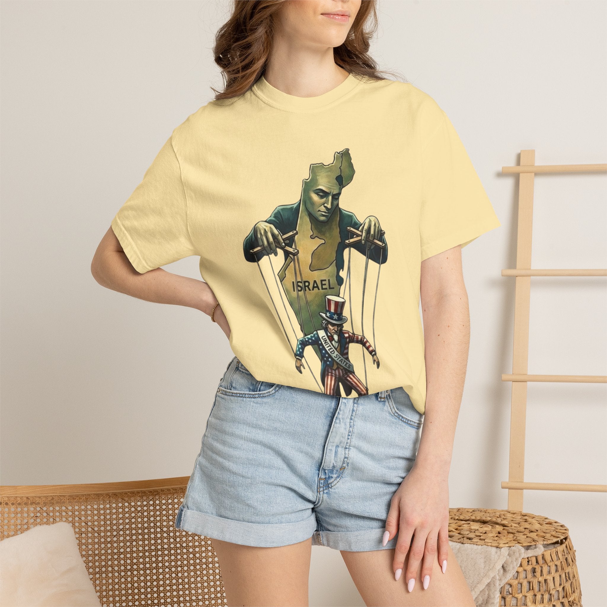 "The Global Puppet Master" Unisex Garment-Dyed T-shirt