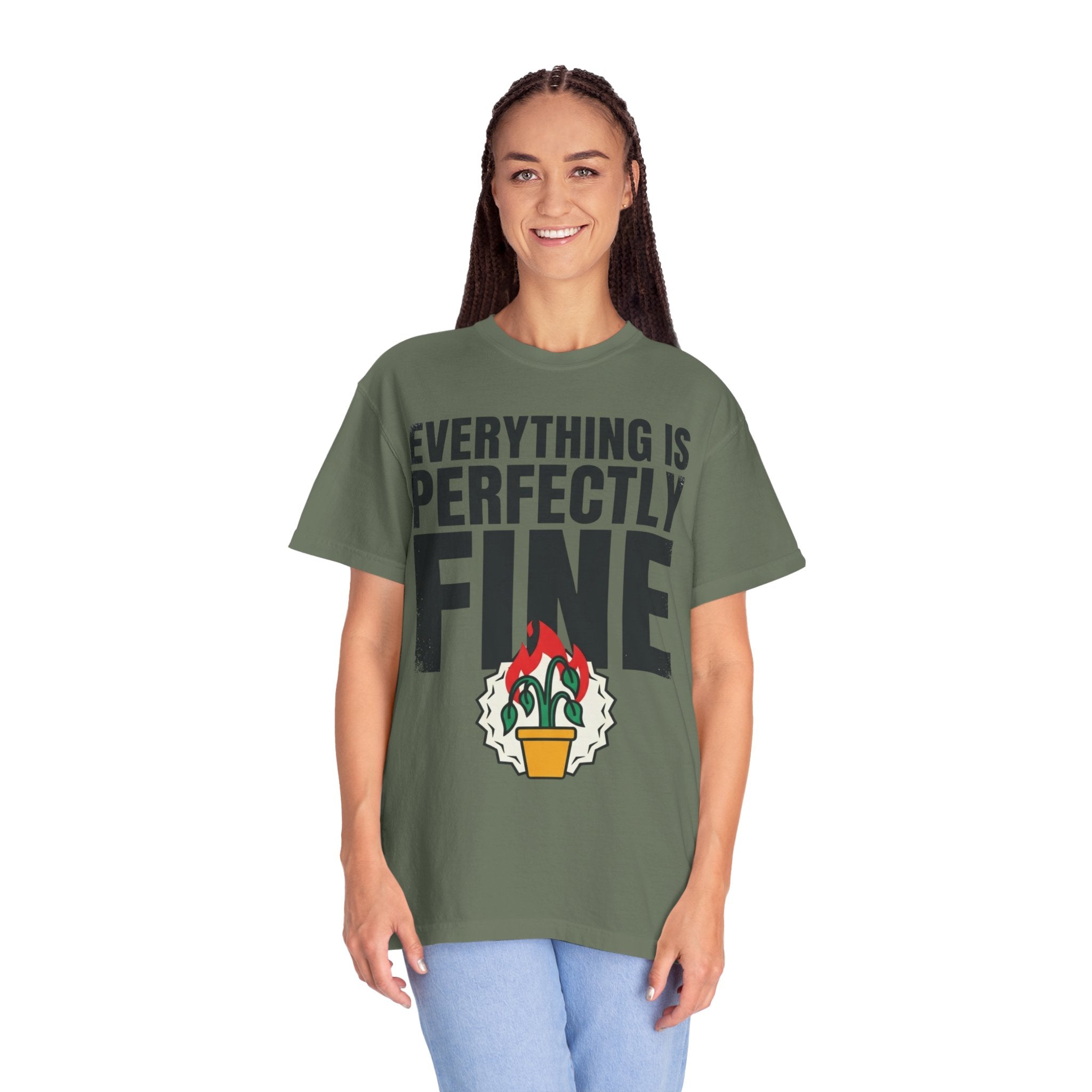 "Perfectly Fine" Unisex Garment-Dyed Tee