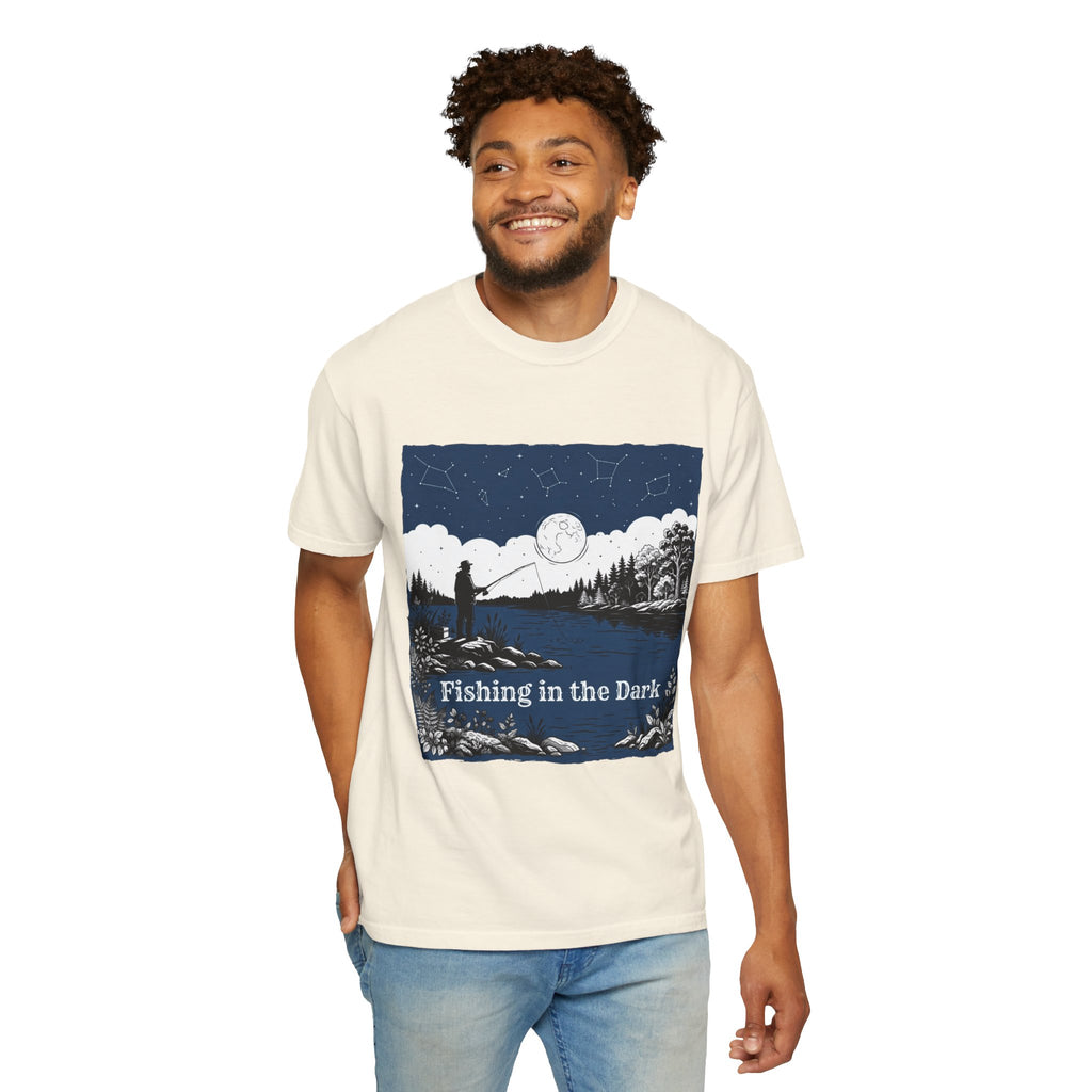 "Fishing in the Dark" Unisex Garment-Dyed Tee