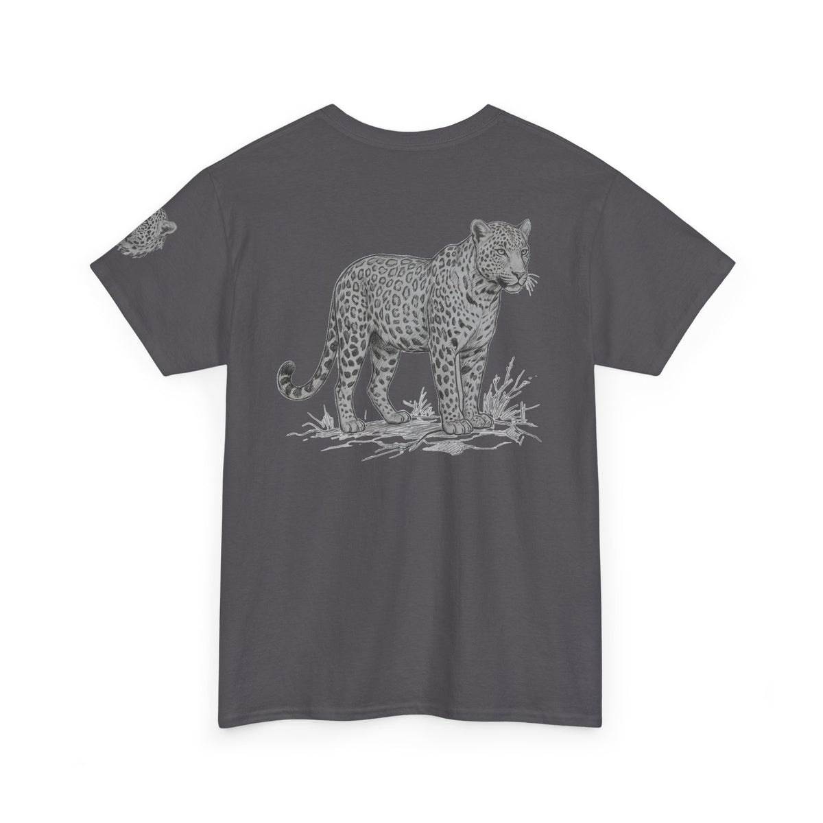 "Pencil Sketch Art Leopard" Premium Graphic Tee