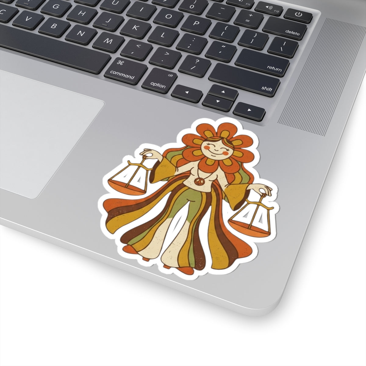 "Retro Mascot Groovy Libra" Sticker