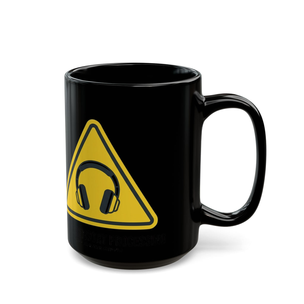 "Sensory At Capacity" Black Ceramic Mug