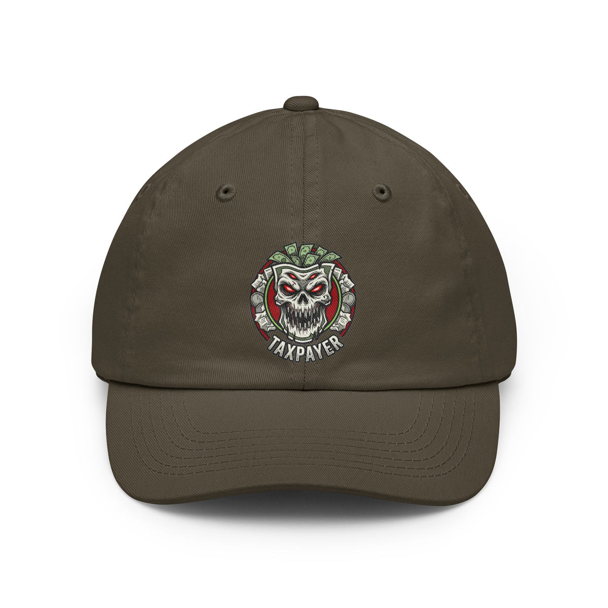 Color: Olive | Horror of Taxes Dad Hat — Graphic