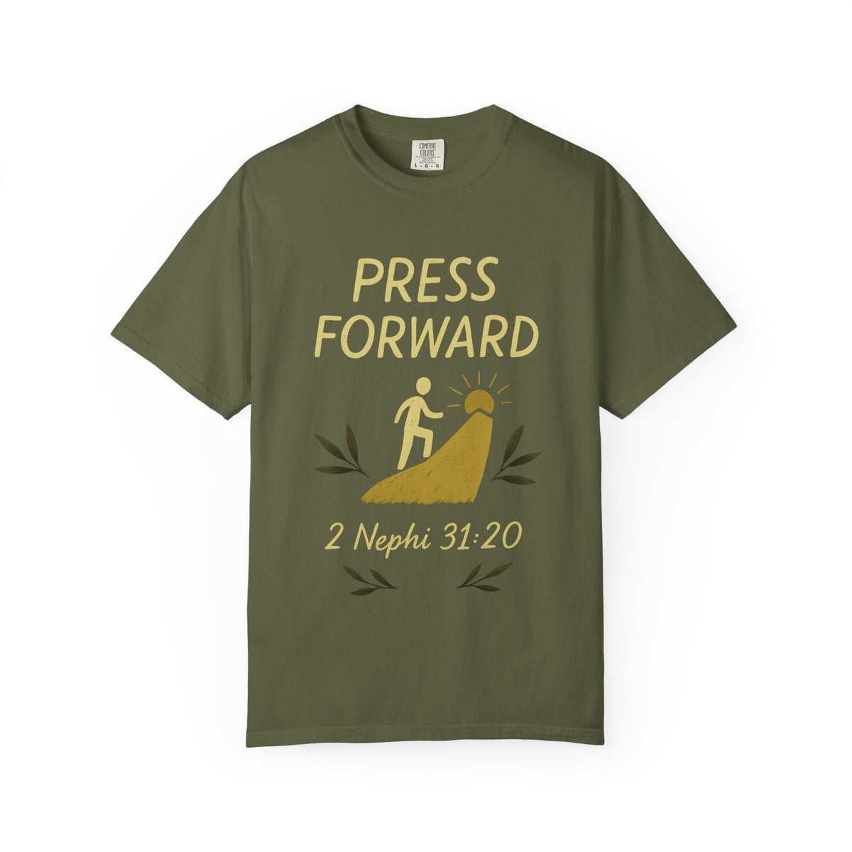 Color: Hemp | Press Forward Unisex Garment-Dyed T-shirt