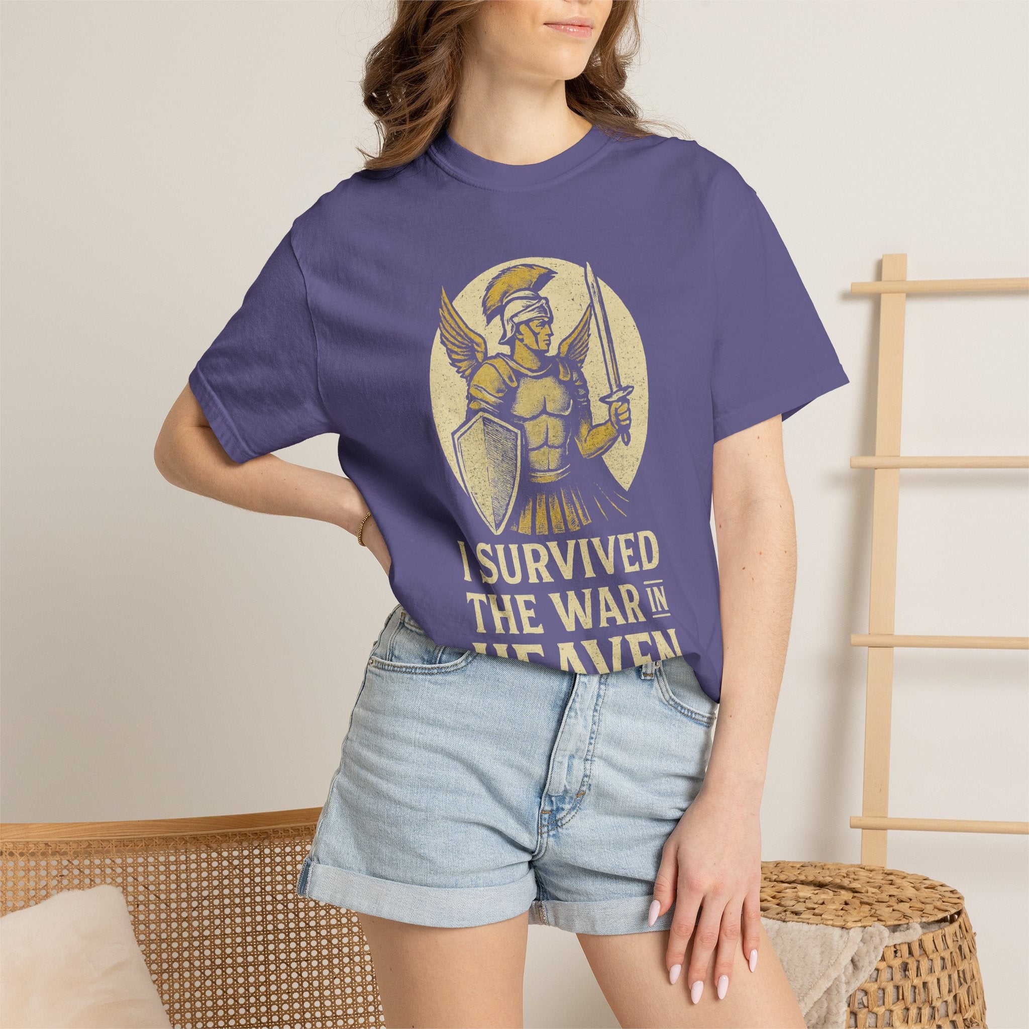 "I Survived The War in Heaven T-Shirt" Unisex Garment-Dyed T-shirt
